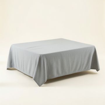 Meadow Bridge Flat Bed Sheet - Gray (synthetic illustration; no displayed measurements)