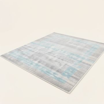 Coeur Power Loom Gray/Light Blue/Ivory Area Rug (synthetic illustration; no displayed measurements)