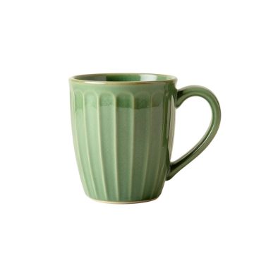 Laurel Bend Ceramic Mug - Green