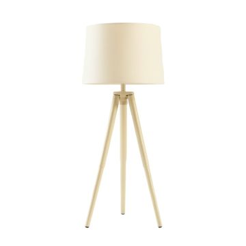 Slate Canyon Floor Lamp With A Plain Fabric Shade - Cream