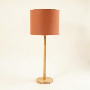 Briar Dale Floor Lamp With A Plain Fabric Shade - Terracotta (synthetic illustration; no displayed measurements)