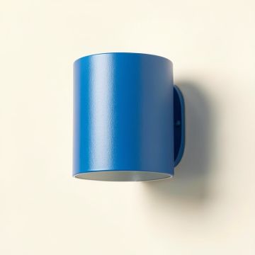 Reed Branch Wall Sconce Mounted On A Plain Wall - Blue (synthetic illustration; no displayed measurements)