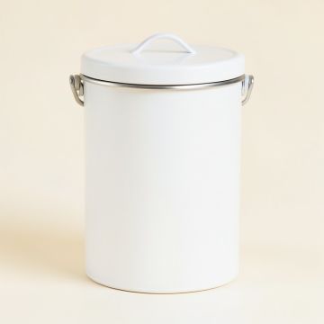 Laurel Crest Storage Canister With Lid - White (synthetic illustration; no displayed measurements)
