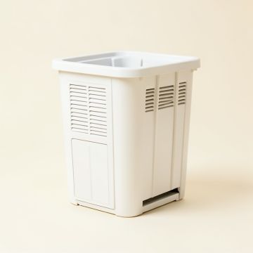 Pine Crest Closed Garden Compost Bin - White (synthetic illustration; no displayed measurements)