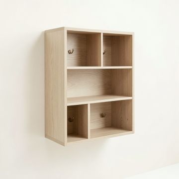 Cliff Dale Wall-Mounted Entryway Organizer Shelf - Beige (synthetic illustration; no displayed measurements)