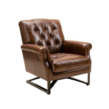 Sheldon 29 '' Wide Tufted Top Grain Leather Club Chair