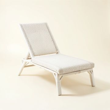 Vale Bridge Outdoor Lounge Chair - White (synthetic illustration; no displayed measurements)