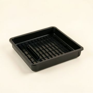 Field Bend Empty Under-Desk Cable Tray - Black (synthetic illustration; no displayed measurements)