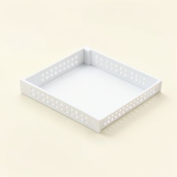 Field Bluff Empty Under-Desk Cable Tray - White (synthetic illustration; no displayed measurements)