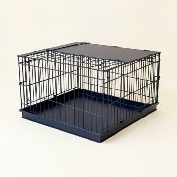 Spruce Bend Empty Furniture-Style Pet Crate - Navy (synthetic illustration; no displayed measurements)