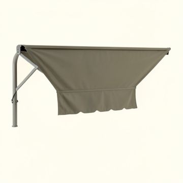Motorized Retractable Slope Patio Awning (synthetic illustration; no displayed measurements)