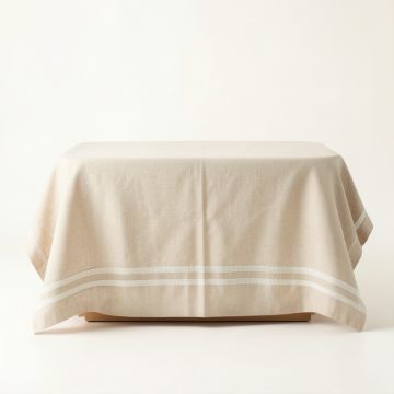 Field Bridge Flat Bed Sheet - Beige (synthetic illustration; no displayed measurements)