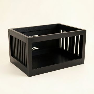 Oak Dell Empty Furniture-Style Pet Crate - Black (synthetic illustration; no displayed measurements)