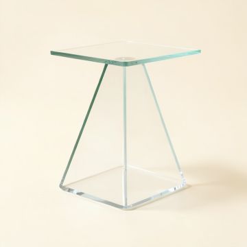 Glass Tabletop Riser Triangle Corner Desktop Stand (synthetic illustration; no displayed measurements)