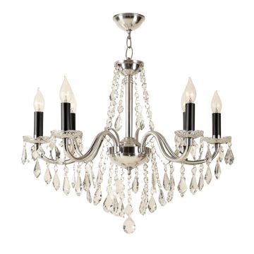 Weidman Candle Style Empire Chandelier With Crystal Accents