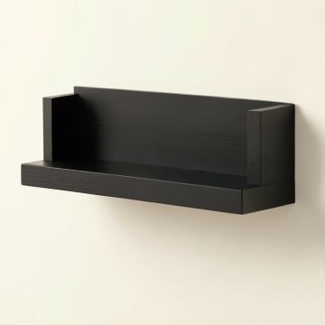 Juniper Bluff Wall-Mounted Shelf - Black (synthetic illustration; no displayed measurements)