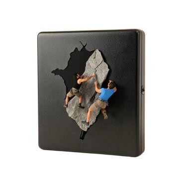 Michigan Climbers Shows Two People Rock Climbing Within A Michigan Silhouette Toggle Light Switch (synthetic illustration; no displayed measurements)