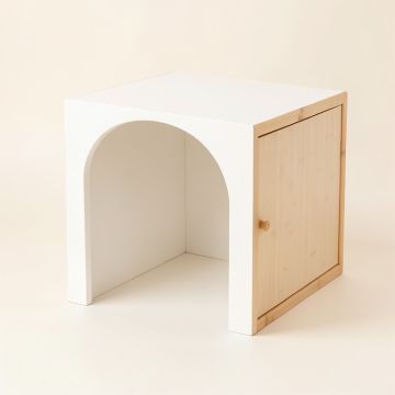Stone Falls Empty Furniture-Style Litter Enclosure - White (synthetic illustration; no displayed measurements)