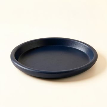 Reed Crest Serving Tray - Navy (synthetic illustration; no displayed measurements)