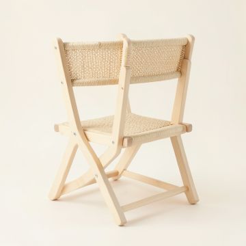 Linden Brook Folding Outdoor Chair - Ivory (synthetic illustration; no displayed measurements)