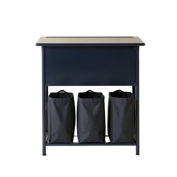 River Bend Laundry Sorting Station With Plain Removable Bags - Navy