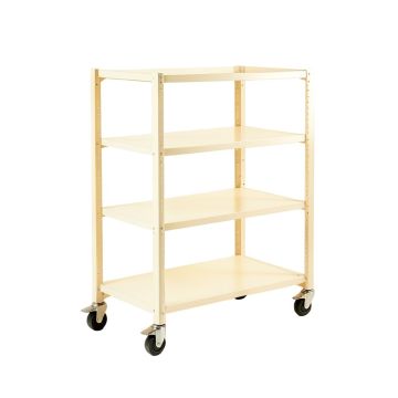 Sage Brook Empty Rolling Workshop Cart - Ivory