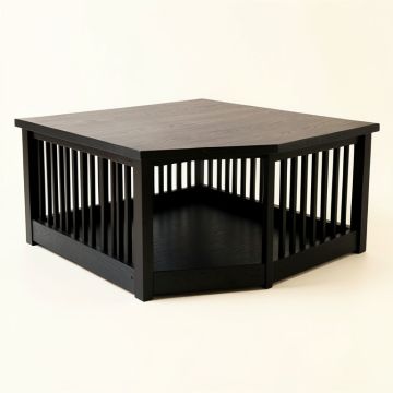 Alder Arc Empty Furniture-Style Pet Crate (synthetic illustration; no displayed measurements)