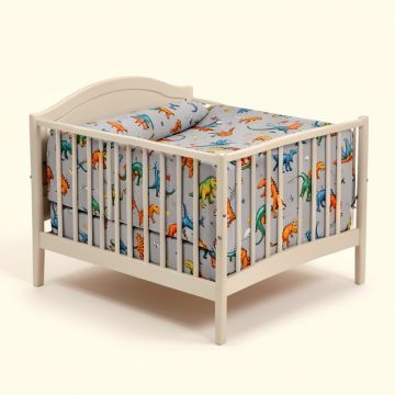 Hollywood Baby Boy Dinosaurs Nursery 12 Piece Crib Bedding Set (synthetic illustration; no displayed measurements)