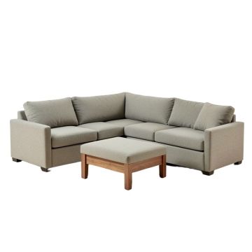 Daia 116 '' Wide Reversible Modular Corner Sectional With Ottoman