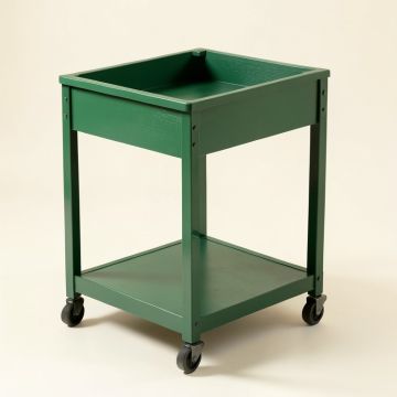 Cedar Arc Empty Rolling Workshop Cart (synthetic illustration; no displayed measurements)
