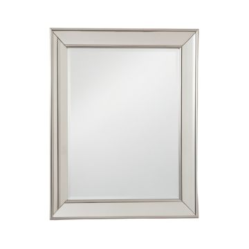 Mattingly Straight-Corner Modern & Contemporary Beveled Frameless Bathroom / Vanity Mirror