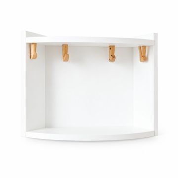Clay Edge Wall-Mounted Entryway Organizer Shelf - White