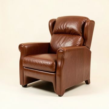 Deandra 34.6 '' Wide Genuine Leather Manual Wing Chair Recliner (synthetic illustration; no displayed measurements)