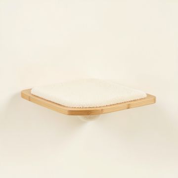 Pine Edge Wall-Mounted Cat Perch - Ivory (synthetic illustration; no displayed measurements)