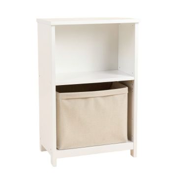 Glen Bridge Freestanding Pull-Out Hamper Cabinet - White