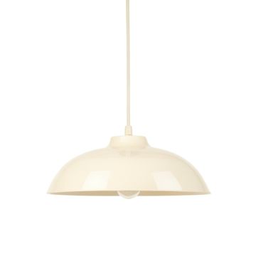 Cliff Bridge Pendant Light Suspended From One Plain Cable - Cream