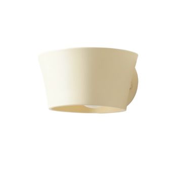 Vale Brook Wall Sconce Mounted On A Plain Wall - Cream