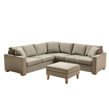 Junius 118 '' Wide Reversible Modular Corner Sectional With Ottoman