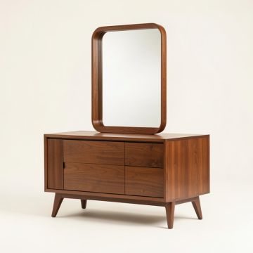 Parocela Mid-Century Modern Dresser Mirror (synthetic illustration; no displayed measurements)
