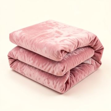 Breakfast In Bed Pink Velvet Duvet Cover & Insert Set (synthetic illustration; no displayed measurements)