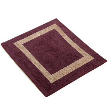 Rectangle Hand-Knotted Wool Plum Area Rug