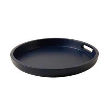 Olive Branch Serving Tray - Navy