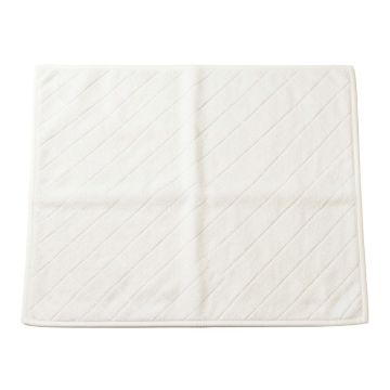 Linden Edge Bath Mat - White