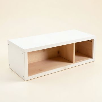 Maple Bluff Shoe Storage Bench - White (synthetic illustration; no displayed measurements)