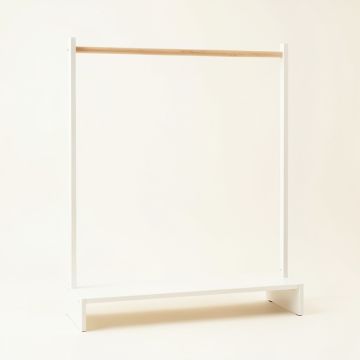 Linden Arc Empty Garment Rack - White (synthetic illustration; no displayed measurements)