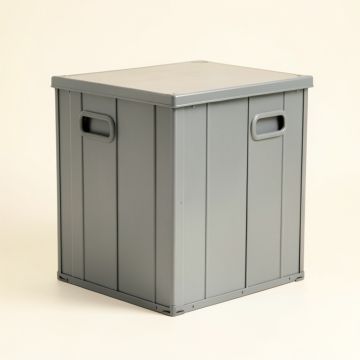 Cedar Bend Closed Outdoor Storage Box - Gray (synthetic illustration; no displayed measurements)