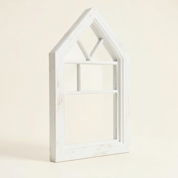 Rustic Wood Cathedral Window Frame Wall Décor (synthetic illustration; no displayed measurements)