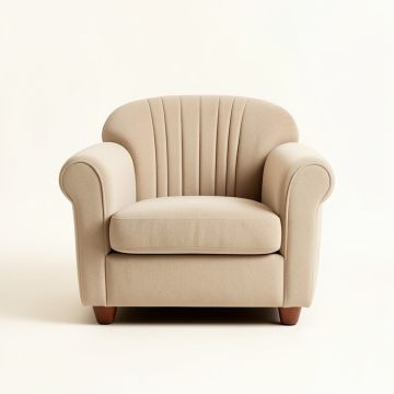 Aspen Dale Upholstered Armchair - Beige (synthetic illustration; no displayed measurements)