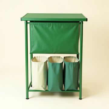 Briar Dell Laundry Sorting Station With Plain Removable Bags - Green (synthetic illustration; no displayed measurements)