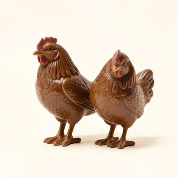 2 Piece Simon Rooster Figurine Set (synthetic illustration; no displayed measurements)
